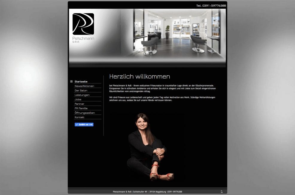 Webdesign und Programmierung für  Pietschmann & Roß Friseursalon 