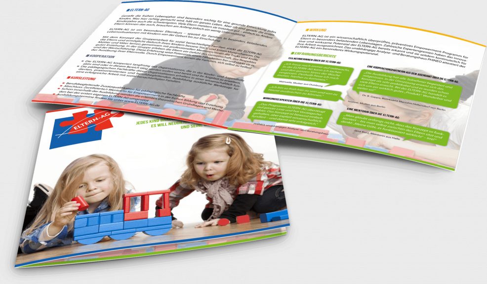 Faltblatt für  MAPP-Empowerment GmbH (gemeinnützig) – Programm ELTERN-AG 