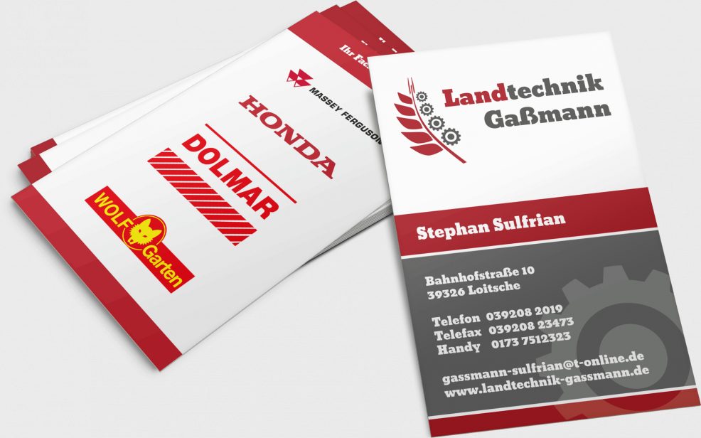Visitenkarten für  Landtechnik Gaßmann GmbH 