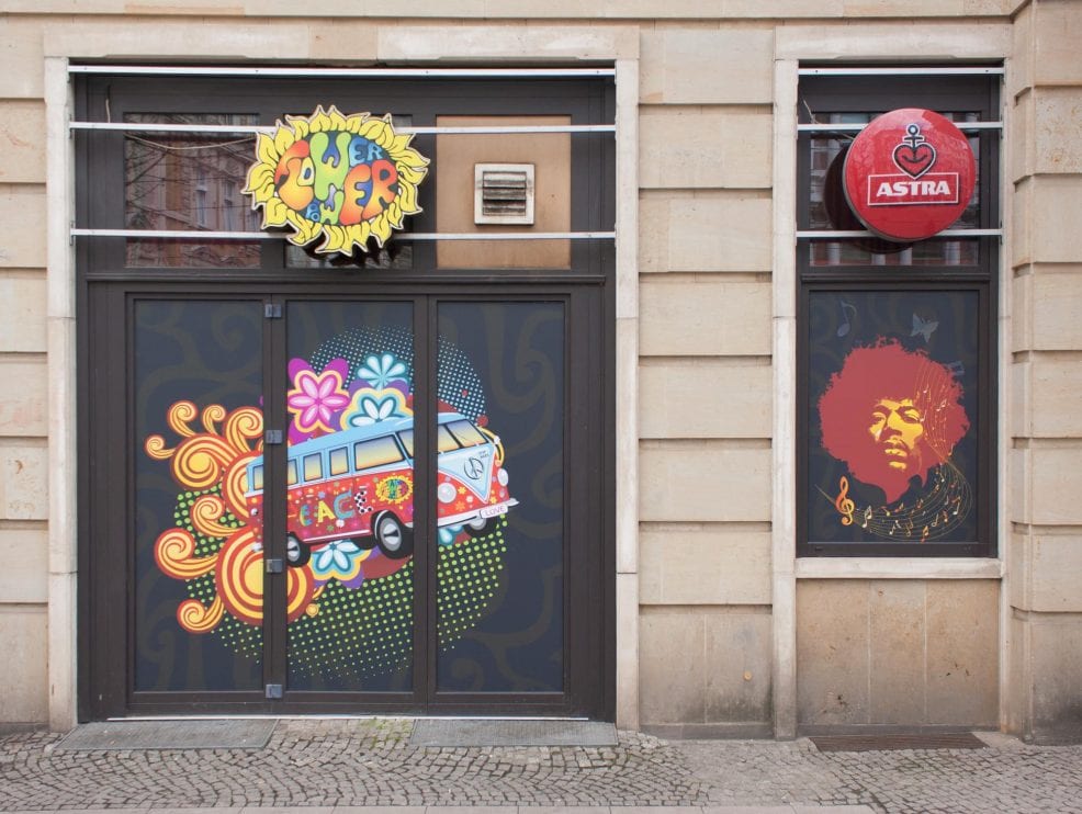 Fensterbeschriftung für  Flowerpower Magdeburg 