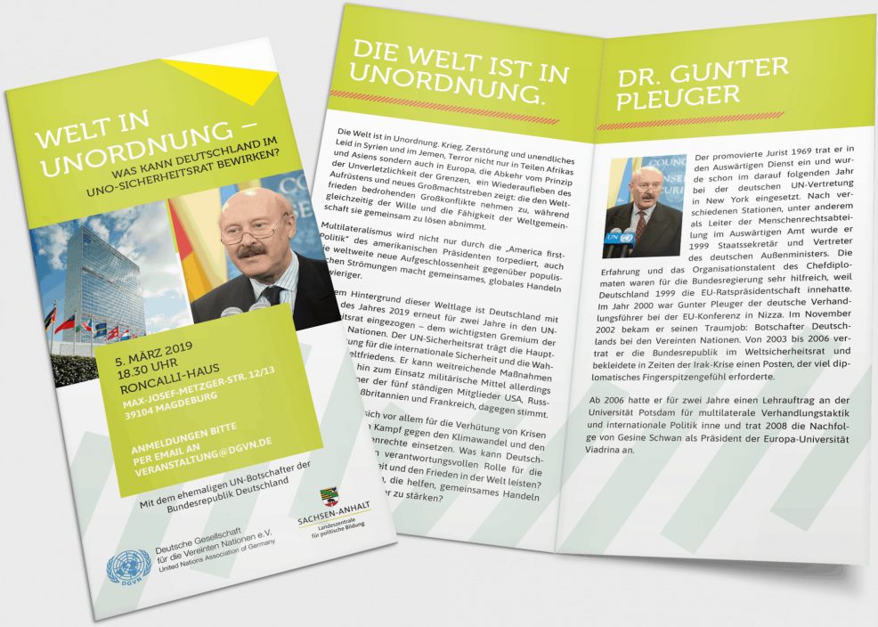 Flyer für  Landeszentrale für politische Bildung Sachsen-Anhalt 