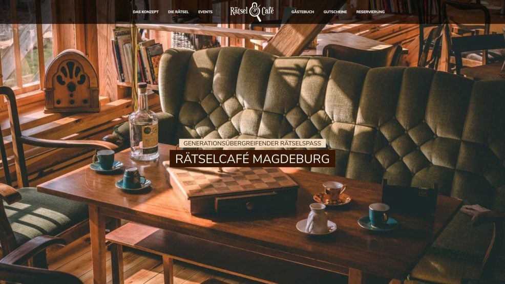Website für  RätselCafé Magdeburg 