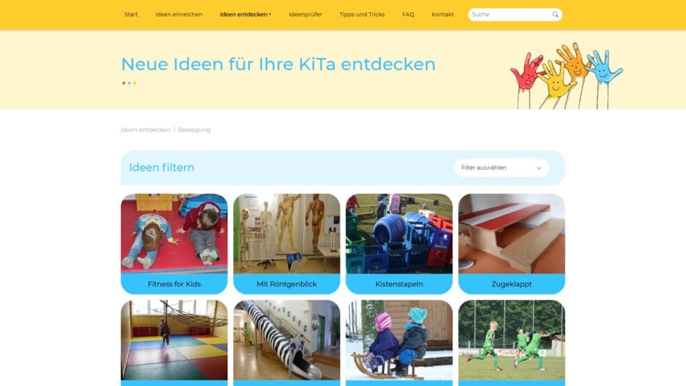 Webdesign und Programmierung für  Landesvereinigung für Gesundheit Sachsen-Anhalt e.V. – Gesunde KiTa 
