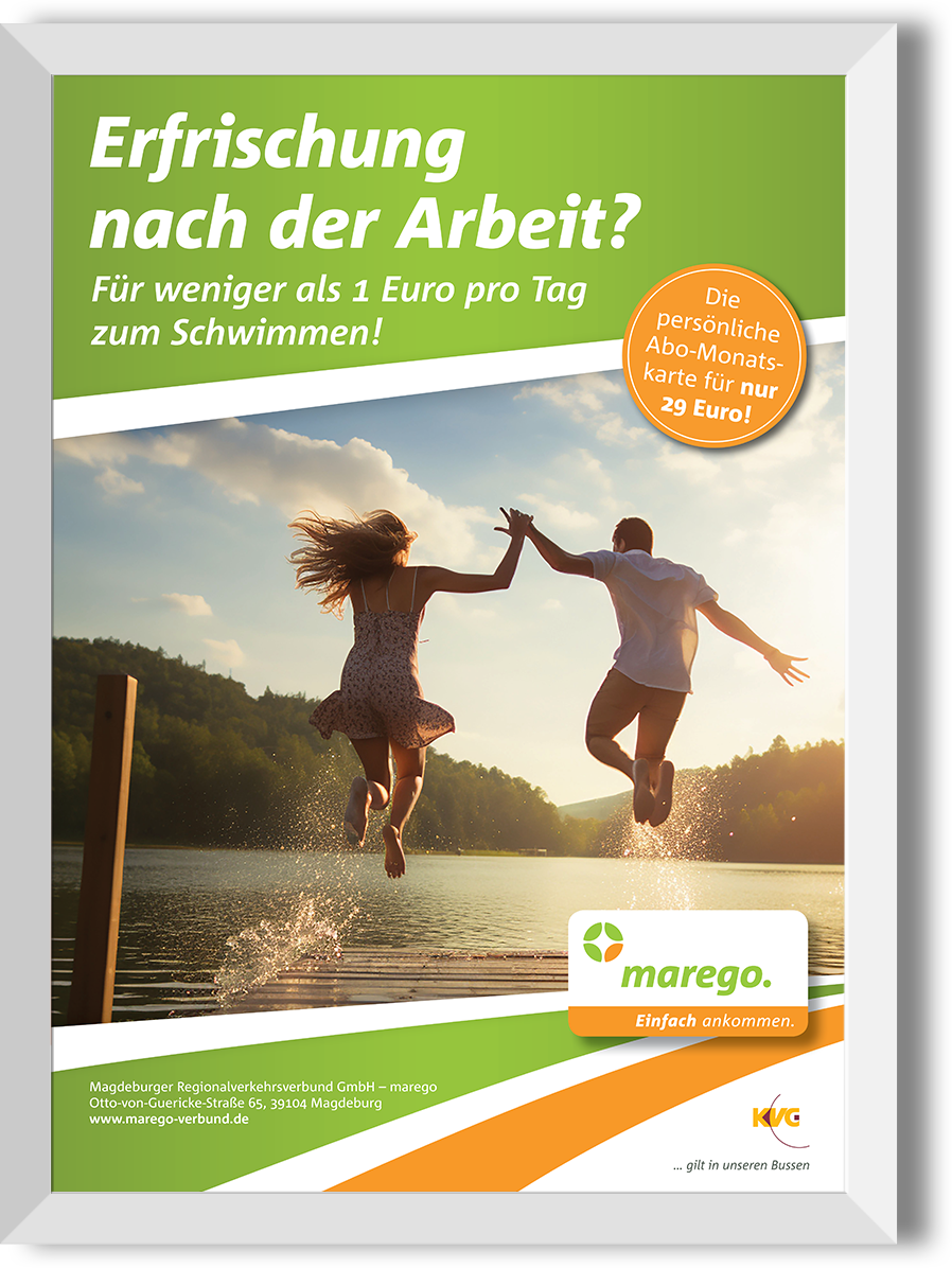 Plakat für  Magdeburger Regionalverkehrsverbund GmbH – marego 